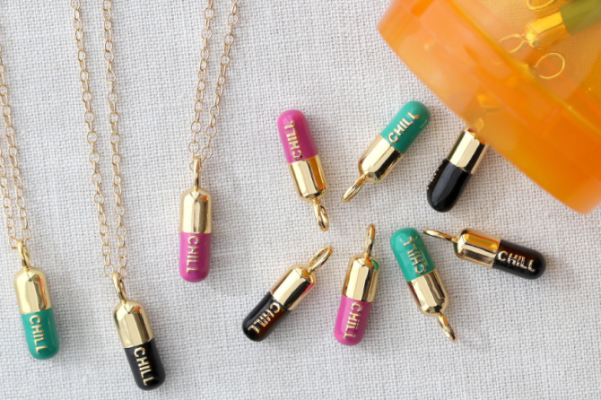 Kris Nations "Chill Pill" jewelry